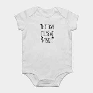 The fish flies at night. Baby Bodysuit